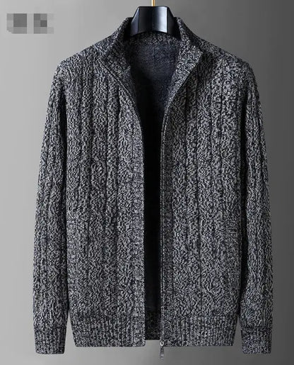 Men's Thick Thermal Fleece-lined Cardigan Sweater