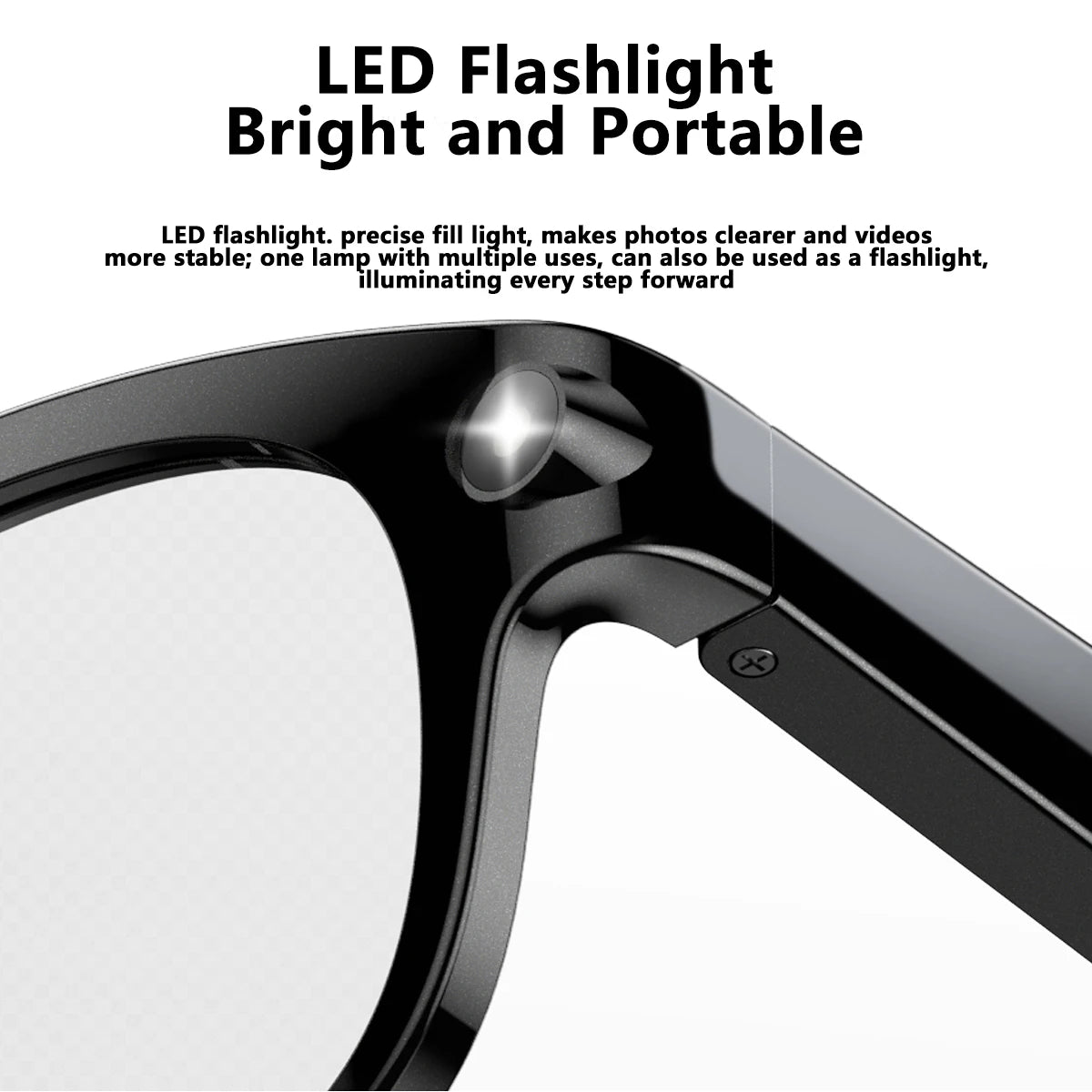 SENBONO M89-S Smart Translation Glasses with Gradient Lenses HD Camera Music Playback, Voice Assistant Smart Glasses with Camera-1