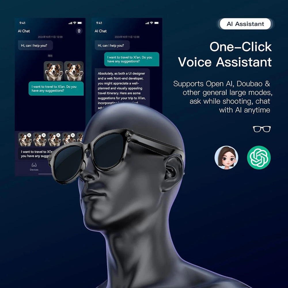 SENBONO M89 Smart Translation Glasses AI Voice Video Recording Music Playback Wireless Headphones Sports AI Translator Glasses-2