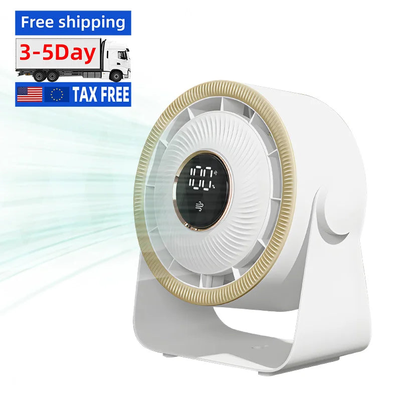Us Warehouse Products Custom Logo Desktop Small FanFree Shipping  Portable Usb Rechargeable Mini Fan With Led Light-0