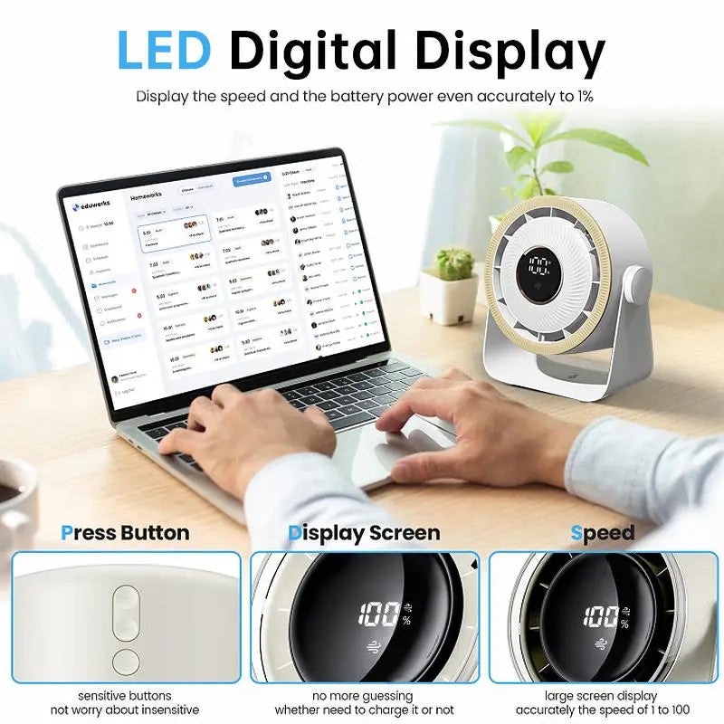 Us Warehouse Products Custom Logo Desktop Small FanFree Shipping  Portable Usb Rechargeable Mini Fan With Led Light-5