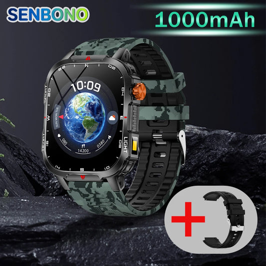 V35 Smart Watch 1100mah Large Battery Compass Women's Cycle Management BT Call Message Push Sports Outdoor Smart Watch-0