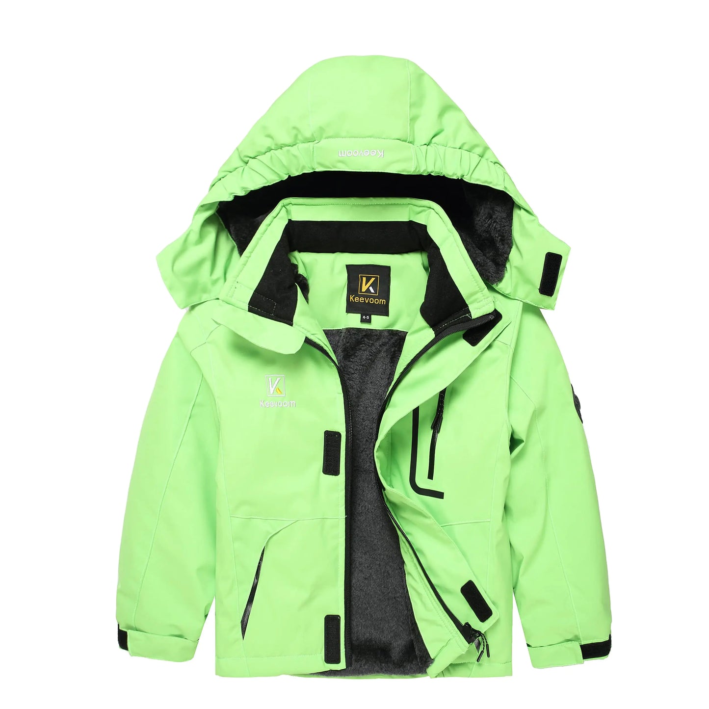 Keevoom Boys Winter Coat Ski Jacket Windproof Kids Snowboard Warm Fleece Snow Coat Waterproof Outdoor Hooded Ski Coats